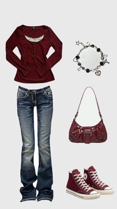 Bella Swan/Elena gilberts outfit inspo (Mine) Downtown Girl, Fall outifts, Cherry red Elena Gilbert Outfits, Downtown Girl, Bella Swan, Elena Gilbert, Cute Fits, Cherry Red, Cool Outfits, Girl Outfits, Fashion Inspo