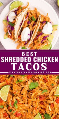 Unlock the secret to the easiest shredded chicken tacos ever — no special equipment needed, and you’ll be ready to serve in just 30 minutes! Chicken For Tacos Stove Top, Chicken Seasoning For Tacos, Shredded Chicken Sauce Recipes, Shredded Chicken Recipes Taco, Quick Chicken Tacos, Crockpot Chicken Tacos 3 Ingredient, Chicken Tacos Sauce, Chicken Breast Taco Recipes, Chicken Taco Sauce