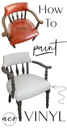 an old chair with the words how to paint on it