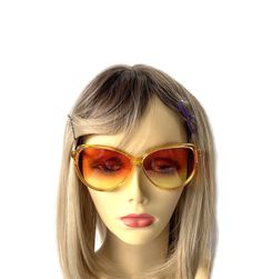 Vintage 80s Women's  Sunglasses Model: "LAURA" W/Custom Made Double Gradient Red/Yellow Lenses W/UV 400 Protection. Size 57-14-140  Size:  57-14-140 These Beautiful Eye Glass Frames were Manufactured in British Hong Kong. You will receive your Gorgeous True Vintage Sunglasses with Custom Made  Double Gradient Red/Yellow Lenses with UV 400 Protection. Our Entire Collection of Frames and Sunglasses are True Vintage and have been in storage for over 50 Years.  They were Recently Discovered.  These Eye Glass Frames, British Hong Kong, 80s Women, How To Make Brown, Sunglasses Model, Womens Sunglasses, Beautiful Eye, Eye Glass, Brown Gradient