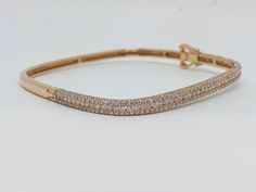 Diamond Bracelet Design, Diamond Jewelry Designs, Gold Bracelet Cuff, Square Diamond, Diamond Bangle, Real Diamonds, Gold Bangles, Bracelet Designs, 18k Rose Gold