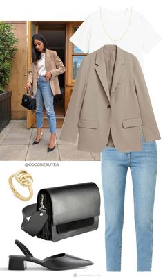 Outfit Ideas Inspiration, Mules Outfit, Look Office, Jeans Outfit Women