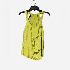 Iz Byer Ruffle-Front Gauze Tank Top Blouse (Citron) This Darling Juniors' Iz Byer Ruffle-Front Gauze Tank Top Combines Comfort And Fashion, Making It Your First Choice During The Warm Months. Product Features Ruffled Front V-Neck Sleeveless Fabric & Care Rayon, Polyester Hand Wash Imported Note: Please View All Photos Carefully For Item Description. Thank You. Green Ruffled Tops For Summer, Lime Green Sleeveless Summer Tops, Sleeveless Lime Green Tops For Summer, Lime Green Sleeveless Top For Spring, Lime Green Sleeveless Casual Top, Sleeveless Green Blouse For Brunch, Casual Lime Green Sleeveless Top, Green Sleeveless Top With Ruffles, Yellow Sleeveless Blouse With Ruffles