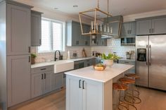 a kitchen filled with lots of counter top space