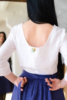 Linen blouse with handmade embroidery Retro style custom-made linen clothing https://www.etsy.com/shop/CottonCandyWearShop Relaxed Fit Linen Blouse With Floral Embroidery, Fitted Linen Blouse With Floral Embroidery, White Linen Embroidered Top For Summer, Summer Embroidered Linen Blouse, Summer Linen Embroidered Blouse, Summer Long Sleeve Embroidered Linen Top, Summer Long Sleeve Linen Embroidered Top, Fitted Linen Top With Floral Embroidery, White Linen Embroidered Summer Top