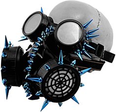 PRICES MAY VARY. Main Color: black/blue size:one size Punk Gothic Blue Spikes Steampunk Gas Mask Goggles Cosplay Props Halloween Costume Accessories Men/Women Cyberpunk Accessories, Steampunk Gas Mask, Gothic Mask, Gas Mask Art, Steampunk Goggles, Blue Mask, Black Punks, Retro Accessories, Steampunk Accessories