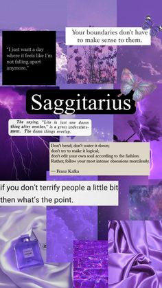 a collage of images with the words sagittarius