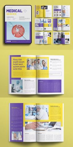 the medical brochure is open and ready to be used as a pamphlet or book