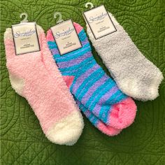 Nwt Super Soft Socks, Bundle Of Three, Two Solid And One Stripe. The Gray Pair Also Appears To Have A Shorter Ankle. No Size Listed On Any Tags. Receive A Fourth Pair Free (Nwt Cozy Feet) Total: Four Pair Nwt Super Soft, Super Cozy Socks! Blue Q Socks, Leopard Tights, Cow Socks, Leopard Print Boots, Blue Q, Pink Socks, Toe Socks, Soft Sock, Boot Liners