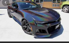 the chevrolet camaro is covered in holographic paint