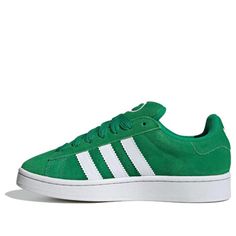 (WMNS) adidas Campus 00s Shoes 'Green Cloud White' ID7029 Green High-top Skate Shoes With Three Stripes, Adidas Green Skate Shoes With Three Stripes, Green Three Stripes Sports Sneakers, Green Three Stripes Sneakers For Sports, Green Adidas Lace-up Skate Shoes, Green Sneakers With Three Stripes For Sports, Green Skate Shoes With Three Stripes And Round Toe, Green Skate Shoes With Three Stripes Branding, Green Adidas Sporty Sneakers