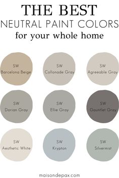 the best neutral paint colors for your whole home