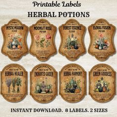 printable labels for herbs and flower pots