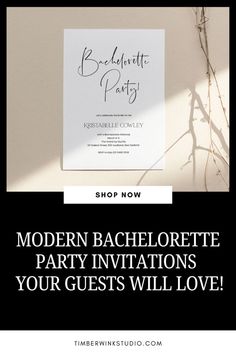 Design Minimalist Bachelorette Party Invitations with Ease