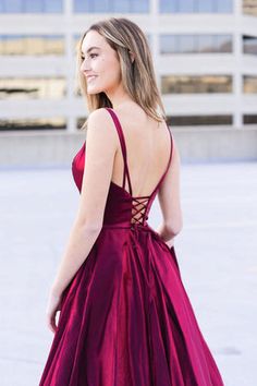 Burgundy Fitted Ball Gown For Prom Season, Burgundy Fitted Ball Gown For Prom, Burgundy Ball Gown For Prom Season, Burgundy Satin Dress For Prom Season, Burgundy Gown With Sweep Train For Formal Events, Burgundy Gown With Sweep Train For Formal Occasions, Burgundy Formal Gown With Sweep Train, Formal Burgundy Gown With Sweep Train, Burgundy Satin Prom Dress