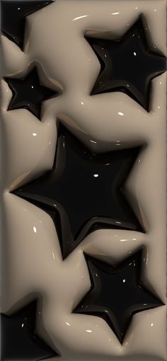 an abstract black and white background with stars in the center, as well as dark brown liquid