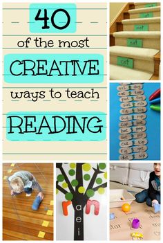 the top ten creative ways to teach reading for kids with pictures and words on them