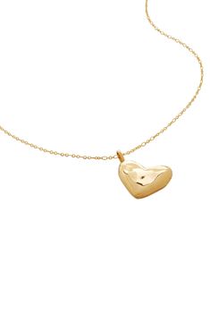 A handcrafted heart pendant adds a sophisticated finishing touch to a dainty chain necklace fashioned from recycled 18-karat gold vermeil. Exclusive US retailer 18" length; 2" extender; 7/8" pendant drop Recycled 18k-gold plate Imported Recipient of the Butterfly Mark certification, which identifies luxury brands that adhere to social and environmental best practices This brand meets Nordstrom Responsible Brands criteria: brand adheres to responsible social and environmental practices Delicate Yellow Gold Heart Pendant Necklace, Sterling Silver Heart Necklace With Delicate Yellow Gold Chain, Delicate Sterling Silver Heart Necklace In Yellow Gold, Yellow Gold Delicate Chain Heart Cut Charm Necklaces, Yellow Gold Heart Cut Charm Necklaces With Delicate Chain, Yellow Gold Heart Cut Charm Necklace With Delicate Chain, Yellow Gold Heart Necklace With Delicate Sterling Silver Chain, Yellow Gold Tarnish Resistant Double Heart Necklace, Tarnish Resistant Yellow Gold Double Heart Necklace