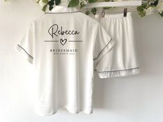 **Thank you so much for visiting our Etsy Shop** We have lots of Robes, Pyjamas, Sleepshirts and cami sets in various styles, sizes, materials colours and designs Can't see what you are looking for?....You can find our smaller sizes and our full collection over on our website:  https://www.avaappleblossom.co.uk Our luxuriously soft pyjamas are perfect for Weddings, Hen Parties or Spa Days and they also make gorgeous gifts for birthdays and special occasions. A beautiful gift for your bridal part Luxury Pyjamas, Bridal Party Pajamas, Monogrammed Pajamas, Satin Pyjama, Spa Days, Luxury Pajamas, Pyjama Satin, Bridesmaid Pyjamas, Personalized Pajamas