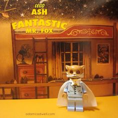 the lego ash from fantastic mr fox is on display