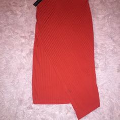 New With Tags Ribbed Overlap Skirt Size: S Color: Red Perfect For Christmas And The Holidays!! Red Midi Skirt For Night Out, Red Ribbed Stretch Bottoms, Red Stretch Ribbed Bottoms, Trendy Red Pleated Skirt, Red Pencil Skirt For Night Out, Red Pencil Skirt For Party, Casual Red Ribbed Bottoms, Trendy Stretch Red Skirt, Trendy Red Stretch Skirt