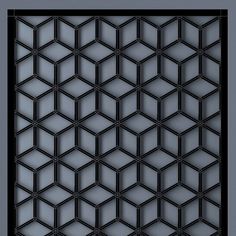 an abstract black and grey background with hexagonal grids on the bottom right corner