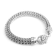 Sterling silver Bali weave with a dotted lobster clasp. Extra long for a large wrist. Stones: Without Stones Dimensions: Approx. 10mm wide Material: .925 Silver Made in: Bali Weave Bracelet, Semi Precious Jewelry, Clasp Bracelet, Woven Bracelets, Statement Bracelet, Bracelet Clasps, Extra Long, Rope Bracelet, Lobster Clasp