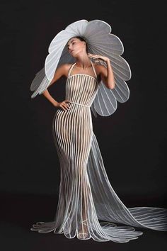 Jean Louis Sabaji, Fantasy Fashion, Mode Inspiration, Sheer Dress, Costume Design, Couture Fashion, Look Fashion, Runway Fashion, Fashion Illustration