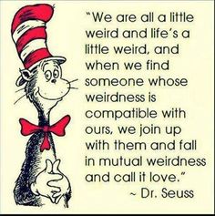 a dr seuss quote with the cat in the hat