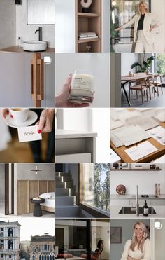 a collage of photos with different types of furniture and objects in the same photo