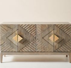 an art deco sideboard with geometric designs on it