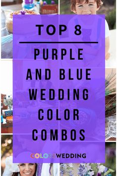 the top 8 purple and blue wedding color combos