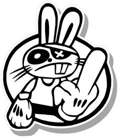 an image of a cartoon rabbit holding a baseball bat