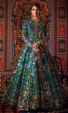 Designer Bridal Mehndi Frock for Wedding with Magnificent Look emblazoned with beautiful embroidery. Buy Designer Mehndi Frock Online in USA. Nomi Ansari, Mehndi Dresses, Mehndi Dress, Pakistani Wedding Dress, Indian Bridal Dress, Pakistani Bridal Dresses, Asian Bridal, Pakistani Bridal Wear, Designer Party Wear Dresses