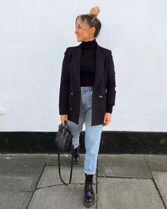 Cute Casual All Black Outfit, Freya Killin, Dog Drawings, Chic Clothing Style, Blazer Zara, Zara Boots