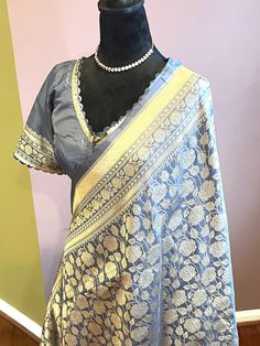 Banarasi saree| Silk saree with Stiched blouse |Banarasi brocade silk saree | Silk saree with blouse| Saree by HandloomTraditions