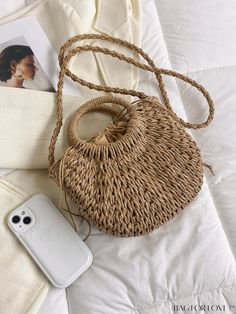 BagForLove - Summer Vacation Essential: Stylish Drawstring Straw Bag Product Description Color Khaki Type Straw Bag Bag Size Small Closure Type Drawstring Pattern Type Plain Material PP Size Chart INCH CM Strap Length Bag Length Bag Width Bag Height Handle Height 43.3 inch 9.4 inch 3.5 inch 7.1 inch 3.9 inch Strap Length Bag Length Bag Width Bag Height Handle Height 110 cm 24 cm 9 cm 18 cm 10 cm Details Pictures Similar Products h2 { text-align: center; } /* æ¢è¡ */ li{ white-space: normal; wo Summer Everyday Drawstring Bag, Summer Daily Use Drawstring Bag, Summer Vacation Essentials, Summer Getaway, Bag Bag, Color Khaki, Summer Vacation, Straw Bag, 4 Inch