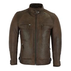 PRICES MAY VARY. ✅ 100% Lambskin LEATHER: is made of 100% Lambskin Leather to provide the best quality of leather to our community. With the elaborate design, exquisite workmanship, and high-quality cowhide leather, Vance Leather provides more functional and fashionable jackets for men. ✅ MULTI POCKETS: No matter how you live, you'll be able to bring whatever you need with you in two waist pockets, 2 front chest pockets, 2 accessory pockets inside, and a phone pocket. Multiple pockets make it su Distressed Brown Leather Jacket For Biker Events, Distressed Brown Leather Outerwear For Biker Events, Classic Distressed Brown Leather Jacket For Winter, Rugged Leather Outerwear For Biker Events, Classic Winter Leather Jacket In Distressed Brown, Rugged Leather Jacket With Leather Lining, Rugged Brown Leather Jacket With Leather Lining, Distressed Brown Leather Outerwear For Bikers, Classic Vintage Brown Leather Biker Jacket