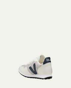 the veja sneakers in white and blue