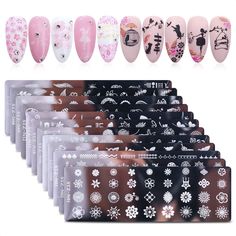 PRICES MAY VARY. High Quality Nail Stamper Tool: The Stamp And Scraper Are Not Included. Please Use Professional Stamping Polish And Try More Time. These stamping plates for nails are made high quality of stainless steel material. These metal flower nail art stamps are durable and sturdy enough. This butterfly stencil nail polish set is not easy to fade the color, rust resistant, and deform. These nail stencils for nail art reusable can be perfect for a long time. Size of Nail Tools for Nail Art Nail Stamp Kit, Nail Art Christmas, Gel Polish Designs, Nail Stamp, Nail Stencils, Nail Art Stamping, Nail Stamper, Nail Art Stamping Plates, Creative Christmas Gifts