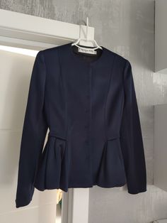 100% Authentic, Rare!! Christian Dior Peplum Blazer Viscose Collarless Suit Jacket Midnight Blue Navy. Closes with hidden snap-buttons. Has signs of use, some small scuffs on material, look all fotos! Inside tag is cut. Size Small (See measurements on foto)  Please see my description and pictures before bidding. I describe all items as they are and also take sufficient pictures to show you the item you will be getting. I also respond immediately to all inquiries Please do not leave negative feedback before contacting us,We will try to solve any problem that might happen. Shipping All Items shipped with tracking numbers Delivery time 15-25 Days Peplum Blazer, Womens Blazers, Midnight Blue, Blazer Suit, Christian Dior, Clothing Brand, Suit Jacket, Dior, Navy