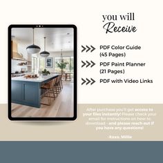 an advertisement for a kitchen remodel with the words you will receive on it