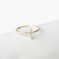 For those who love to wear religious jewelry, our diamond cross Ring are just for you. The diamonds are 100% natural, very high quality and full of sparkle F E A T U R E S * Made to order. * Gold KT: 14K * Gold Color Selection: Yellow Gold, Rose Gold, White Gold * Gemstone: Genuine Diamond * Diamond Cut: Round * Diamond Carat: 0.05 ct.  * Ring Lenght: 8,30 mm / 0.33 inch * Ring Width: 6,00 mm / 0.24 inch * Diamond Color Clarity: G.VS Color, SI Clarity * Ready to Ship in 1-3 Business Days * 100% USA sourced * 2 years warranty * Free Express International Shipping * Free returns within 14 days from order date 14K Solid Gold Cross Ring, Real Diamond Large Cross Ring, Diamond Cross Ring, Gift Ring,Jesus Christ Ring,Religious Jewelry,Mothers Day Gift We loved making our jewelry with special des Diamond Cross Ring For Gift, Diamond Cross Rings For Gifts, Cross-shaped Diamond Ring For Gift, Yellow Gold Cross Rings For Wedding, Cross Ring With Diamond Accents For Promise, Diamond Accented Cross Promise Ring, Gold Diamond Cross Ring, Cross Shaped Promise Ring With Diamond Accents, Cross-shaped Promise Ring With Diamond Accents