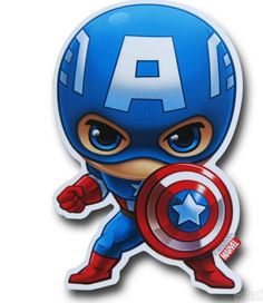 the avengers sticker has an image of captain america on it's face and is holding