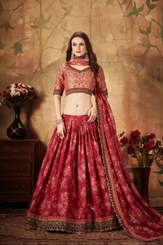 Elevate your style with our luxurious Maroon Printed and Embroidered Organza Lehenga Choli. Perfect for Indian weddings, this ready-to-wear Lahanga Choli exudes elegance and sophistication. Stand out in this exclusive festive wear Lengha Choli, featuring intricate prints and embroidery. Make a statement and turn heads at any event with this stunning piece. The unstitched blouse can be customized upto 46 inches. Do Note: All the accessories shown are for styling purpose only. Slight color variati Maroon Lehenga, Peach Lehenga, Organza Bridal, Lehenga Choli For Women, Choli For Women, Printed Organza, Indian Lehenga Choli, Reception Lehenga, Floral Lehenga