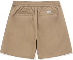 Covernat Unisex Regular Chino Shorts Beige | Shorts for Women | KOODING Casual Travel Shorts For Spring, Casual Relaxed Fit Shorts For Travel, Casual Travel Shorts With Side Pockets, Casual Summer Travel Shorts, Casual Travel Bottoms With Built-in Shorts, Casual Travel Shorts, Casual Cotton Shorts For Travel, Beige Cotton Shorts Solid Color, Beige Drawstring Shorts