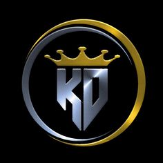 the kd logo with a crown on it