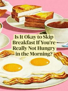 an advertisement for breakfast with eggs and toast