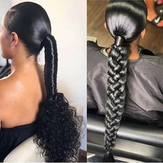 Natural Hair Ponytail, Tan Skin Blonde Hair, Weave Ponytail Hairstyles, Sleek Ponytail Hairstyles, Black Ponytail Hairstyles, Hair Ponytail Styles, Sleek Ponytail, African Braids Hairstyles