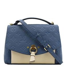 #ad Top Rated LOUIS VUITTON Blanche BB Monogram Empreinte Leather Shoulder Bag Blue, fashion handbags Bb Monogram, Bb Style, Elegant Bags, Lv Monogram, Prada Crossbody Bag, Casual Backpack, Blue Bags, Leather Crossbody Bag, Leather Crossbody